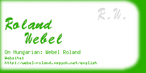 roland webel business card